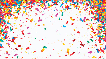 Confetti falling white background