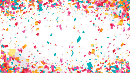 Confetti falling white background
