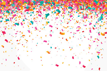 vector vibrant confetti in white background