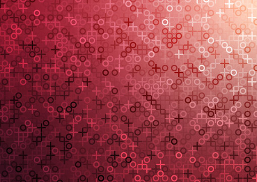 Bokeh light red xo circle pattern graphic background
