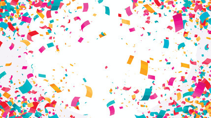 vector vibrant confetti in white background