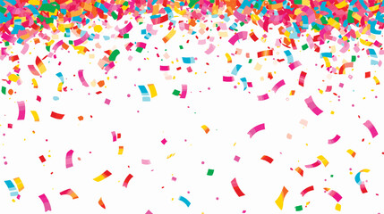 vector vibrant confetti in white background