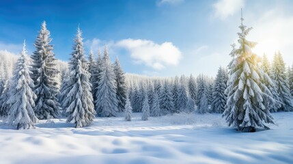 Fototapeta premium snowflakes winter holiday landscape