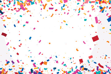 vector vibrant confetti in white background