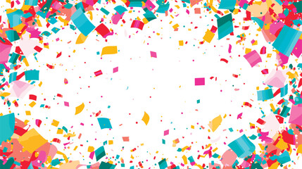 vector vibrant confetti in white background