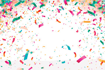 vector vibrant confetti in white background
