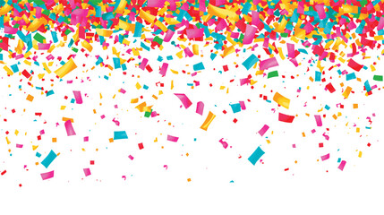 vector vibrant confetti in white background