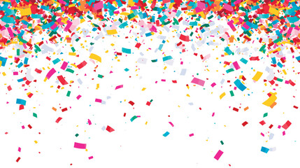 vector vibrant confetti in white background