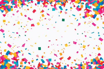 vector vibrant confetti in white background