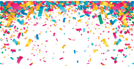 vector vibrant confetti in white background