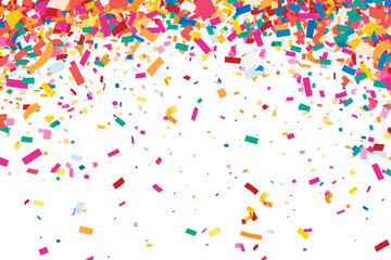 vector vibrant confetti in white background