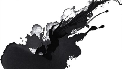 ink splashes on white background