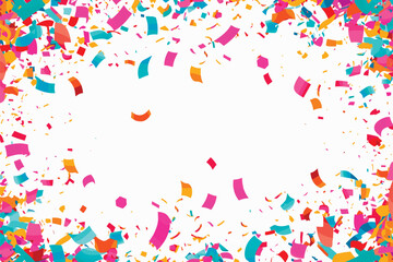 vector vibrant confetti in white background
