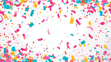 vector vibrant confetti in white background