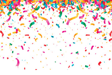 vector vibrant confetti in white background
