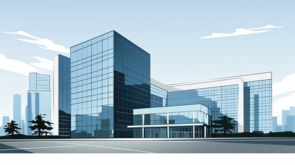 professional office building clipart