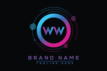 Letter WW Blue logo design. Vector logo design for business.