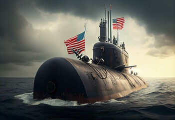 American submarine of World War II. Generative AI