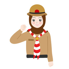 cartoon pramuka character