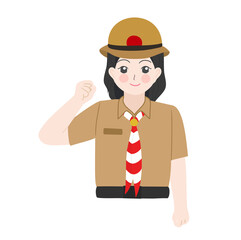 cartoon pramuka character