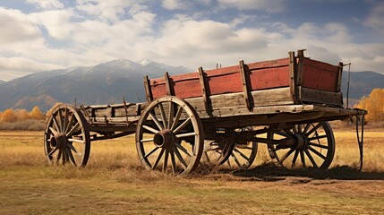 Fototapeta na wymiar agriculture farm wagon