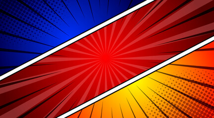 Pop art style comic speech bubble background. Colorful vector illustration. © HITO STOUNTIO