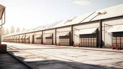 Fototapeta na wymiar logistics warehouse buildings