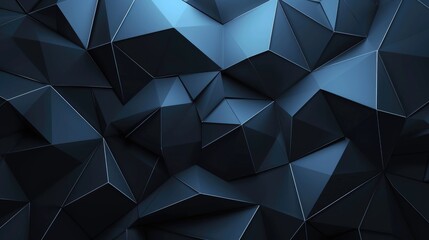 Striking black and blue geometric patterns converge in a visually captivating background, Ai Generated.