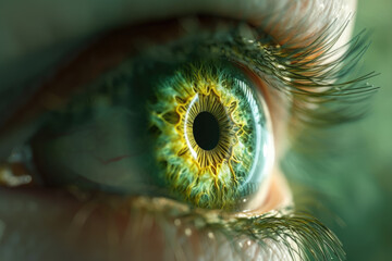human eye, with the iris and pupil dilating
