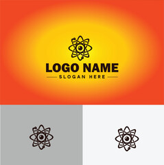 Atom vector icon for creative logo