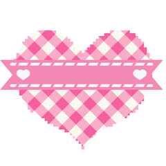 pink ribbon heart - obrazy, fototapety, plakaty