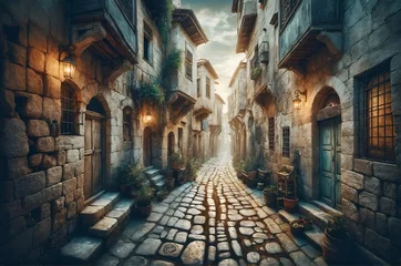 Fotobehang Smal steegje a very ancient alleyway