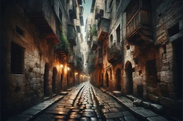 Foto op Plexiglas Smal steegje a very ancient alleyway