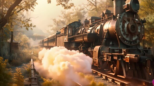 locomotive train video 4k