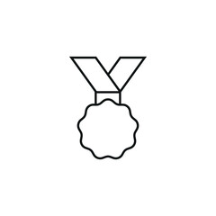 Single medal icon. Medal icon flat icon vector illustration