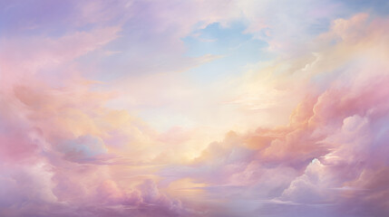 Fototapeta na wymiar background of renaissance cloud painting