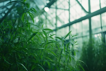 Fototapeta premium Green plants in the mall botanic garden