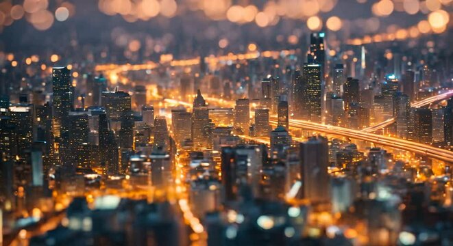 night city view, generative Ai