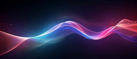 abstract wave particle futuristic technology background