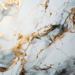 Closeup surface white and gold line marble textured background