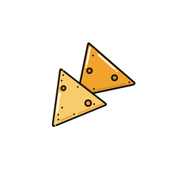 nachoz icon in colors and filled outline style	
