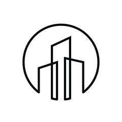 Building line icon design template isolated clipart