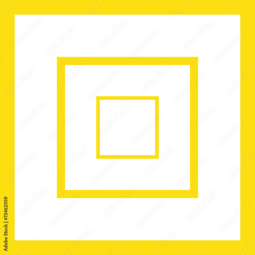 Poster abstract seamless repeatable yellow rectangle line art.