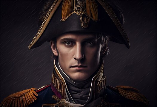Hourrah ! Napoleon Bonaparte - beginning 19th century. Generative AI