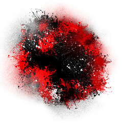 cool black and red ink splashes
