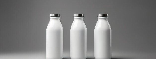 3d rendering milk bottle