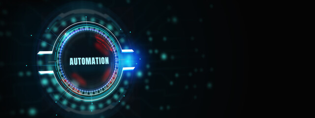 Business, Technology, Internet and network concept. Automation Software Technology Process System. 3d illustration