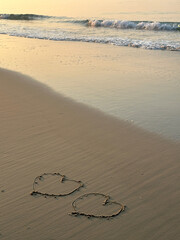 Heart on the beach