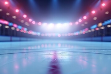 Blur ice hockey arena or stadium background - obrazy, fototapety, plakaty