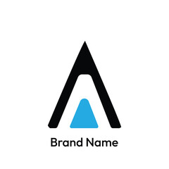 A letter logo. white background.